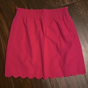 I Crew Scalloped Linen Skirt